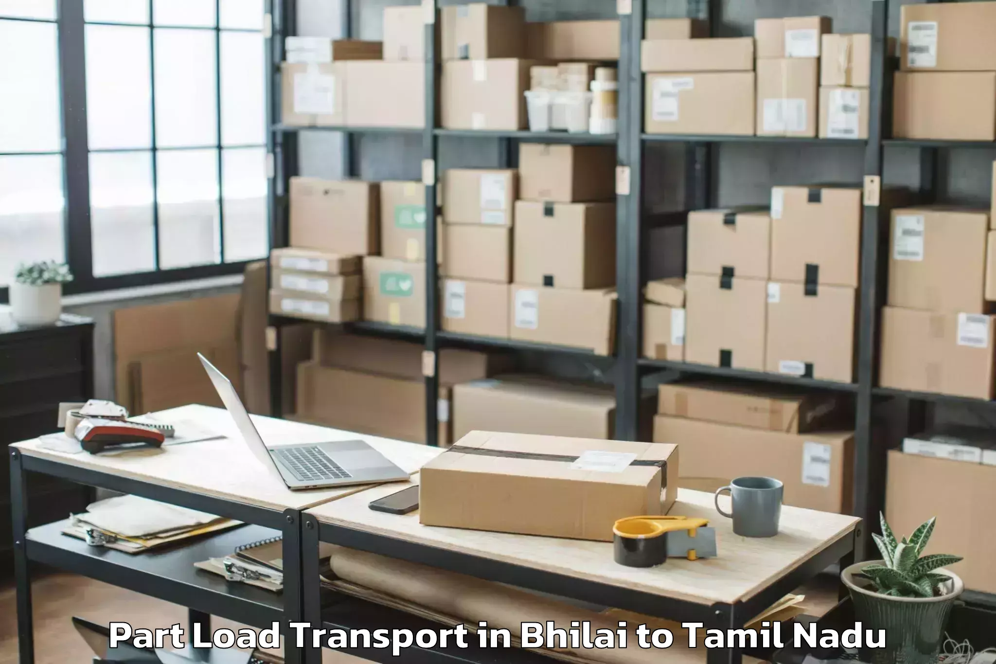 Professional Bhilai to Poonamallee Part Load Transport